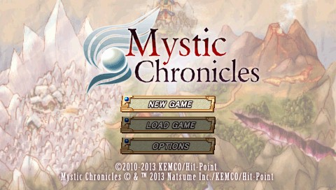 Myst title screen for PSP